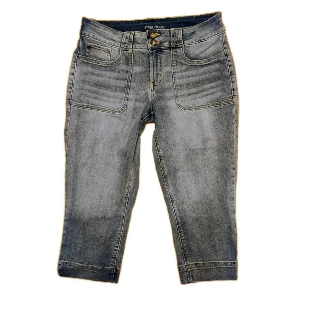 Maurices Women's Mid Rise 12 Denim Capri - Picture 1 of 6